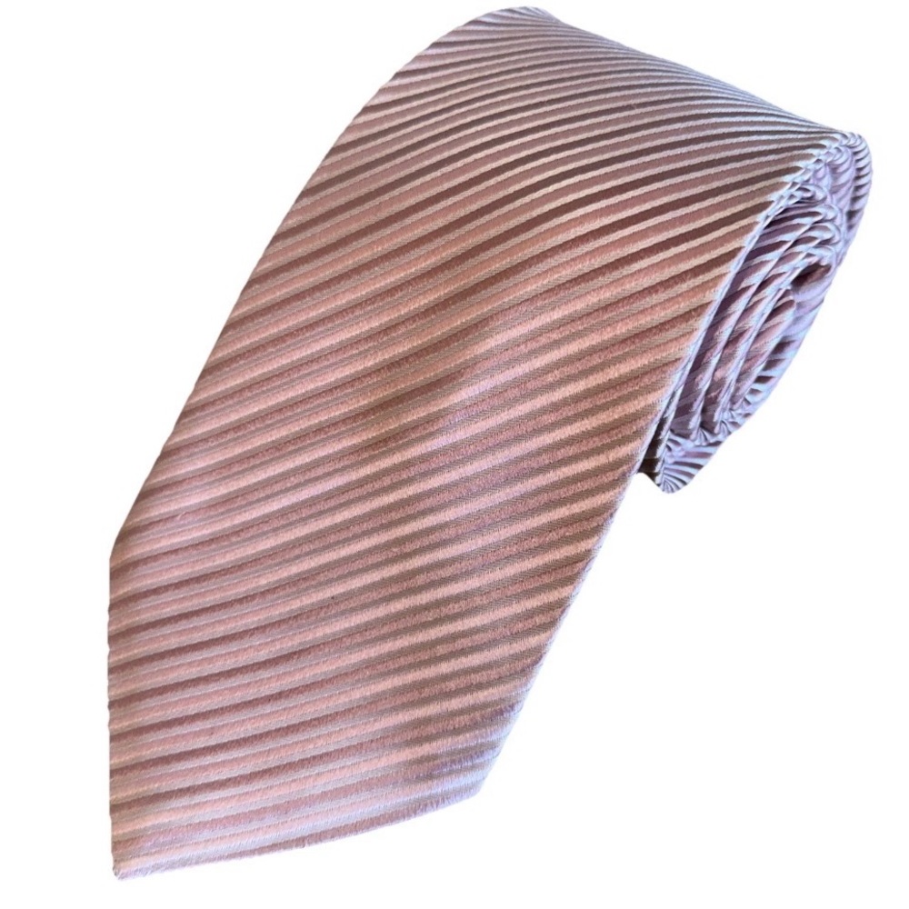 Donald J. Trump Sophisticated Pink Ribbed Tie 100% Silk Signature Collection